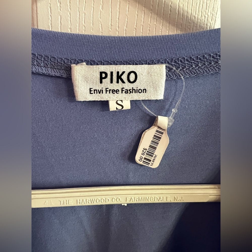 Piko periwinkle 95% bamboo tee size S - Picture 2 of 3